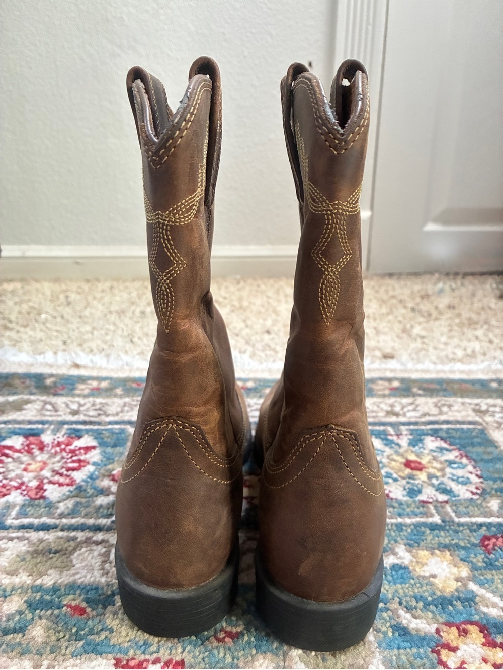 Ariat Brown Leather Men's Western Pull-On Boots - Picture 5 of 8